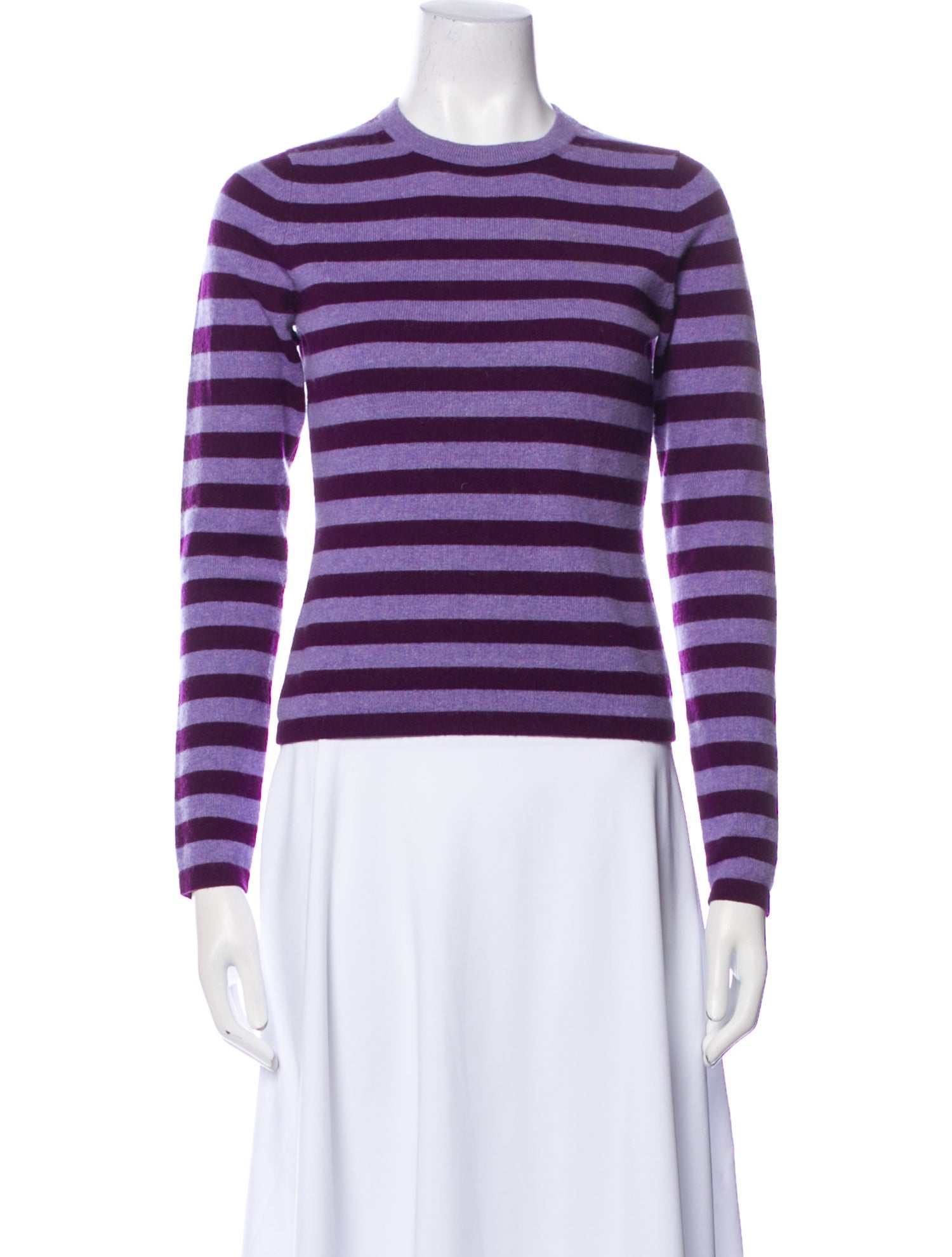 Bergdorf Goodman Striped Crew Neck Sweater
