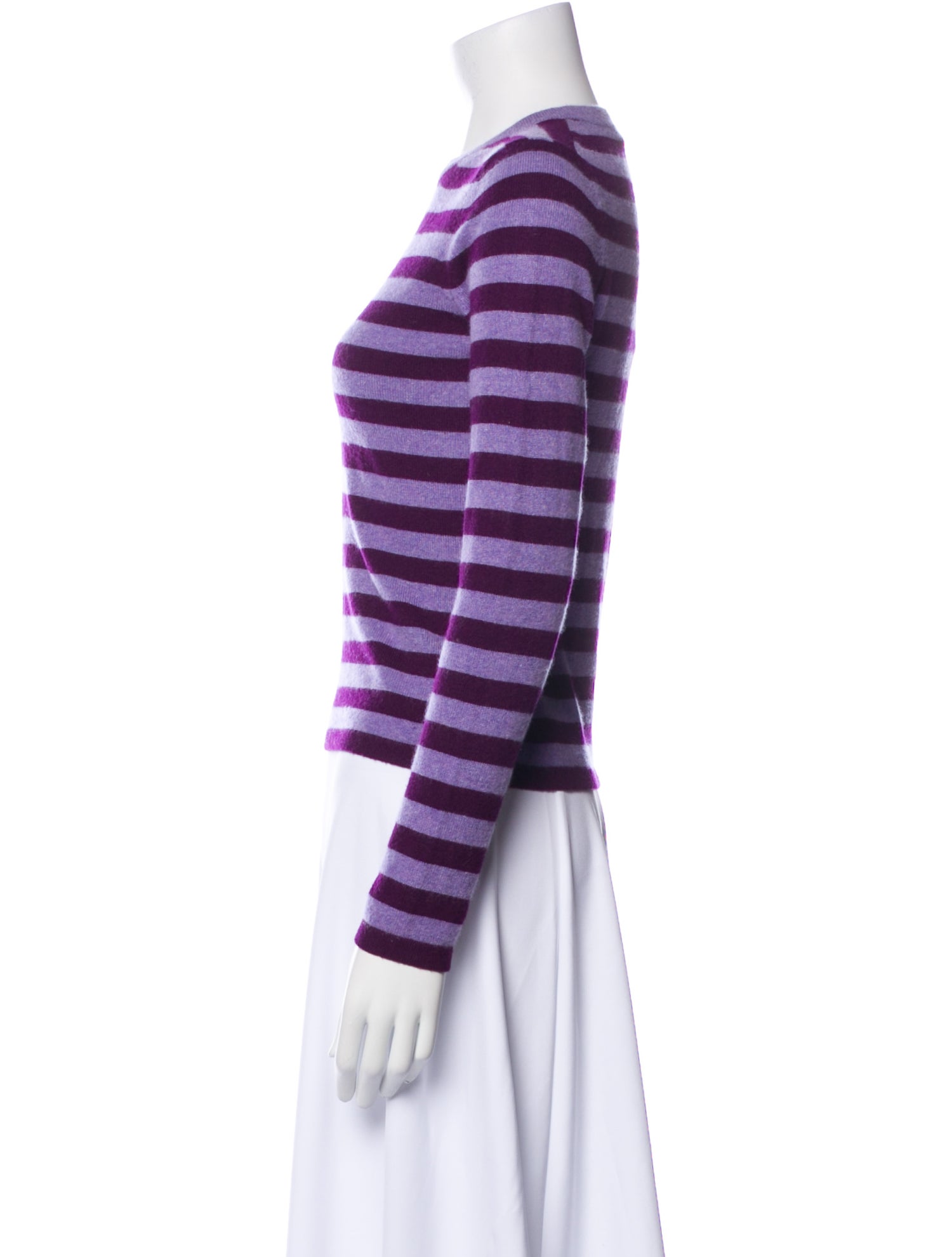 Bergdorf Goodman Striped Crew Neck Sweater
