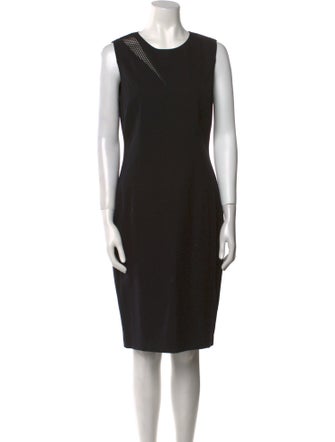 Bergdorf Goodman Crew Neck Knee-Length Dress