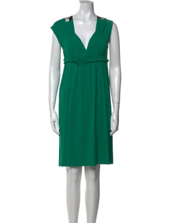 Bergdorf Goodman V-Neck Mini Dress