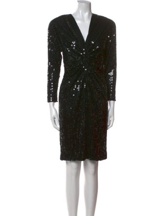 Bergdorf Goodman V-Neck Mini Dress