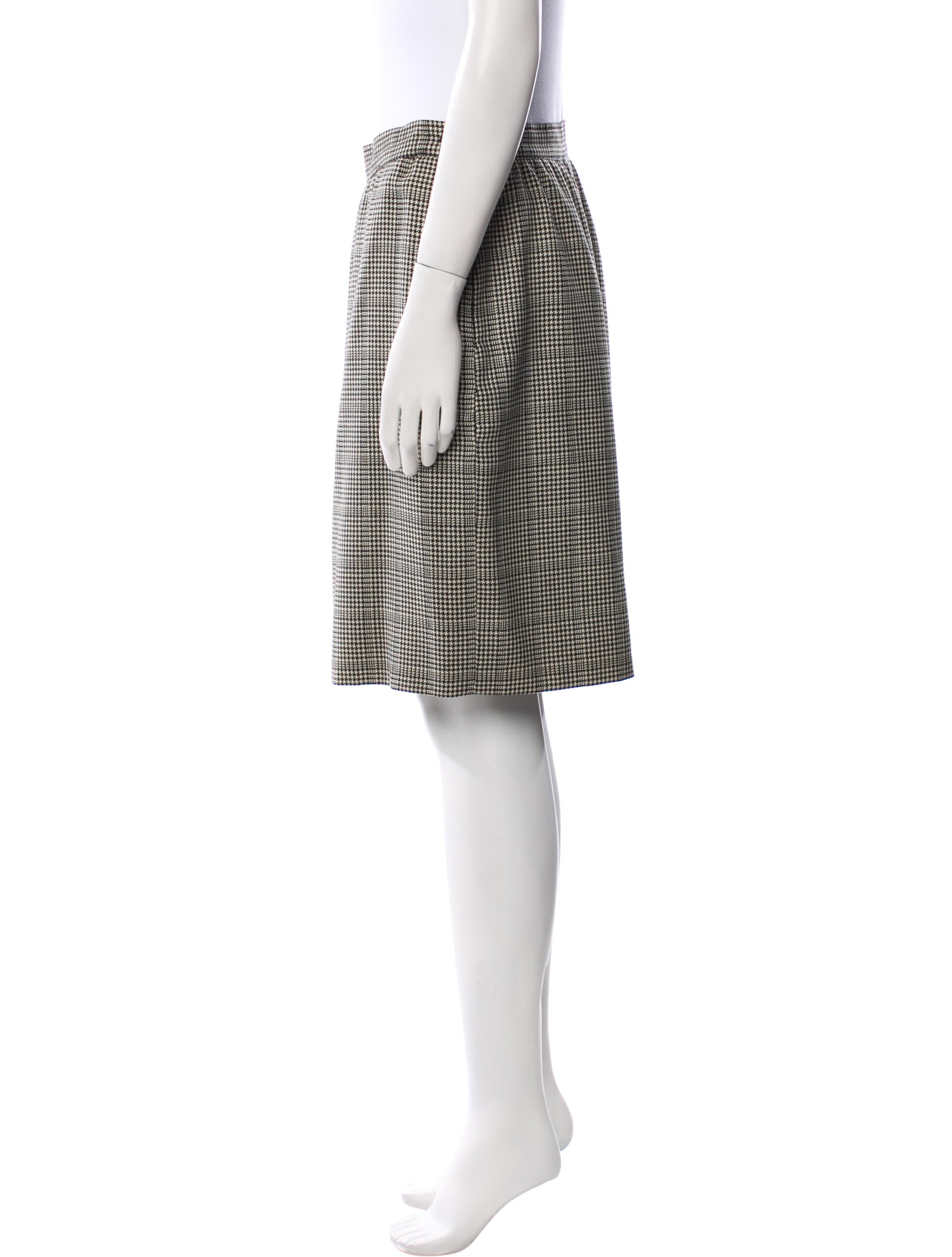Bergdorf Goodman Houndstooth Print Mini Skirt