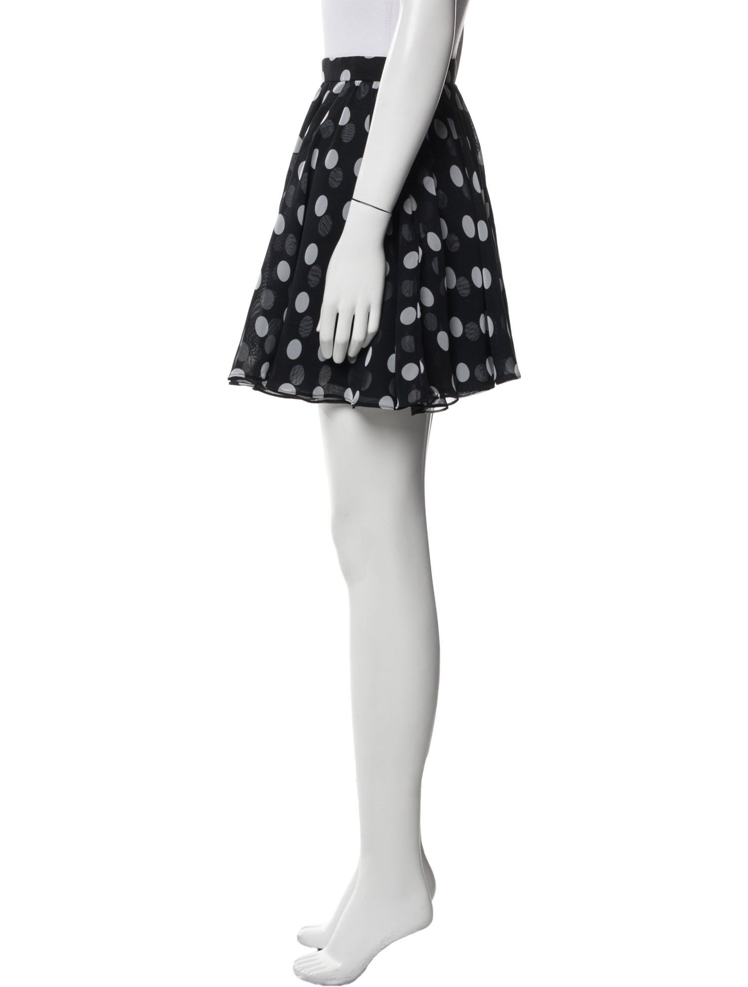 Bergdorf Goodman Polka Dot Print Mini Skirt