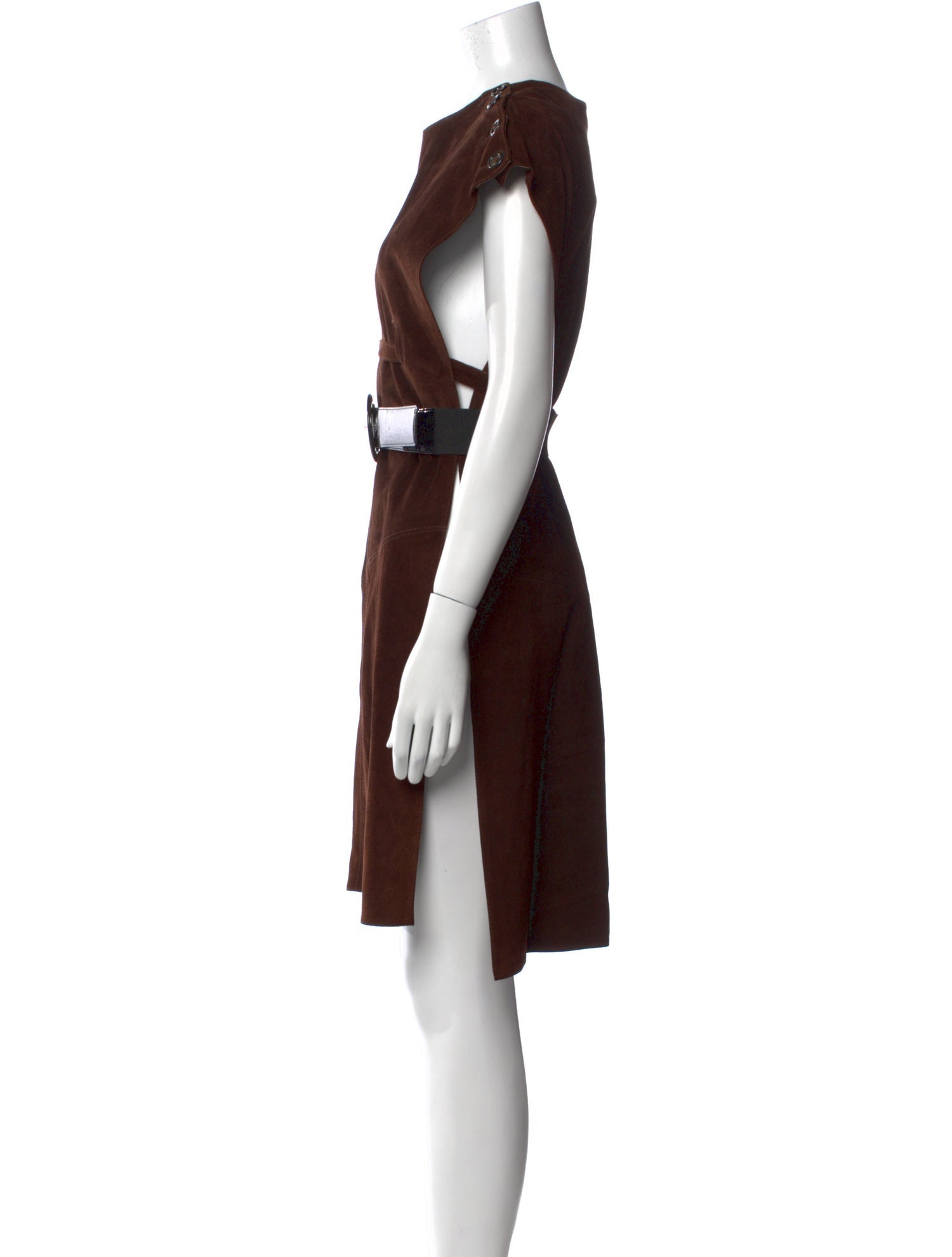 Bergdorf Goodman Suede Mini Dress