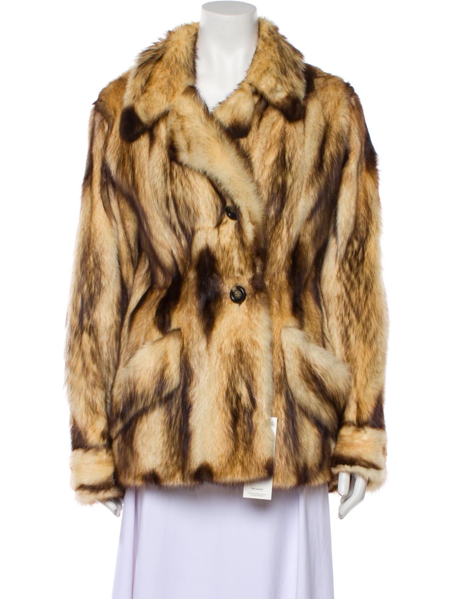 Bergdorf Goodman Fur Animal Print Fur Jacket