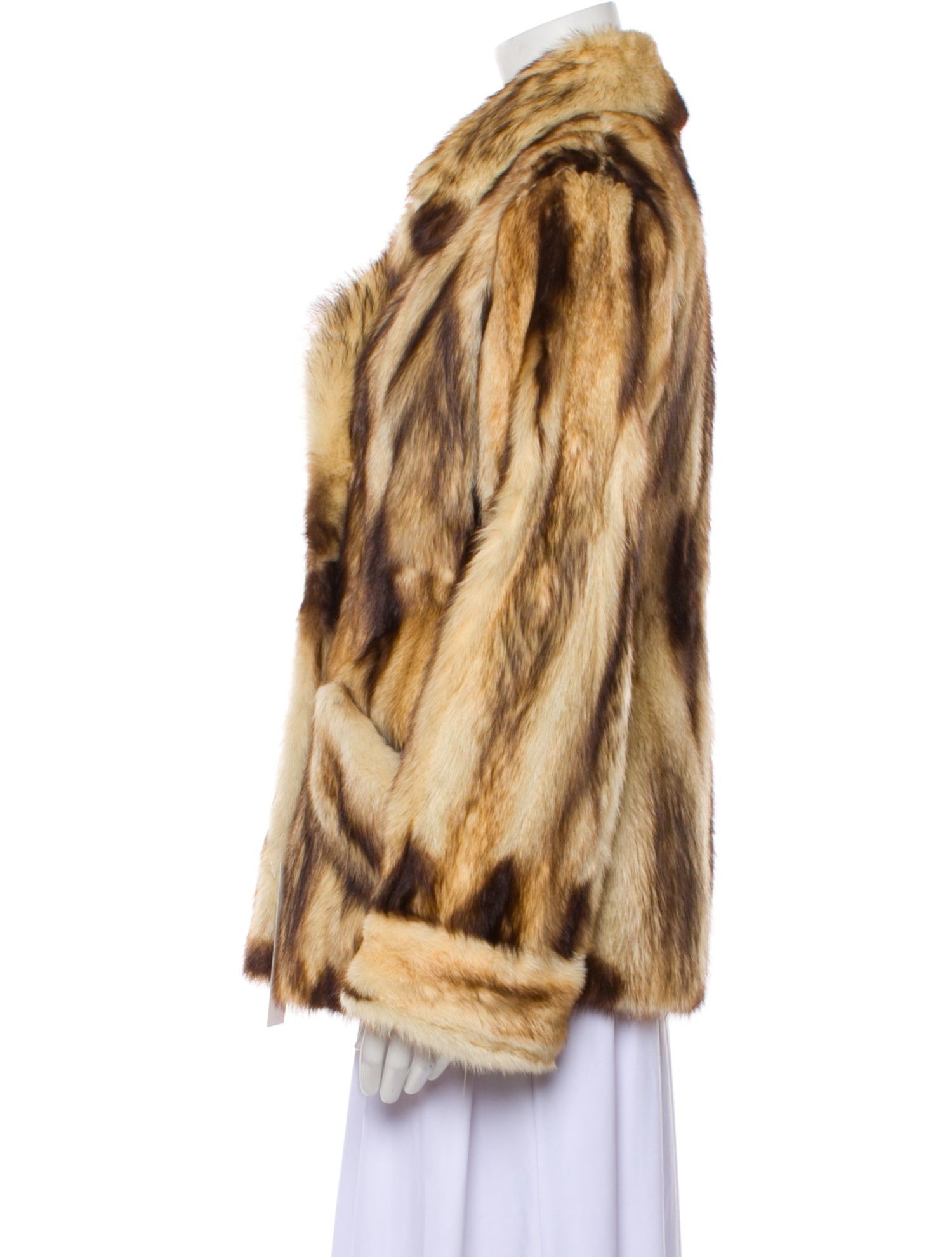 Bergdorf Goodman Fur Animal Print Fur Jacket