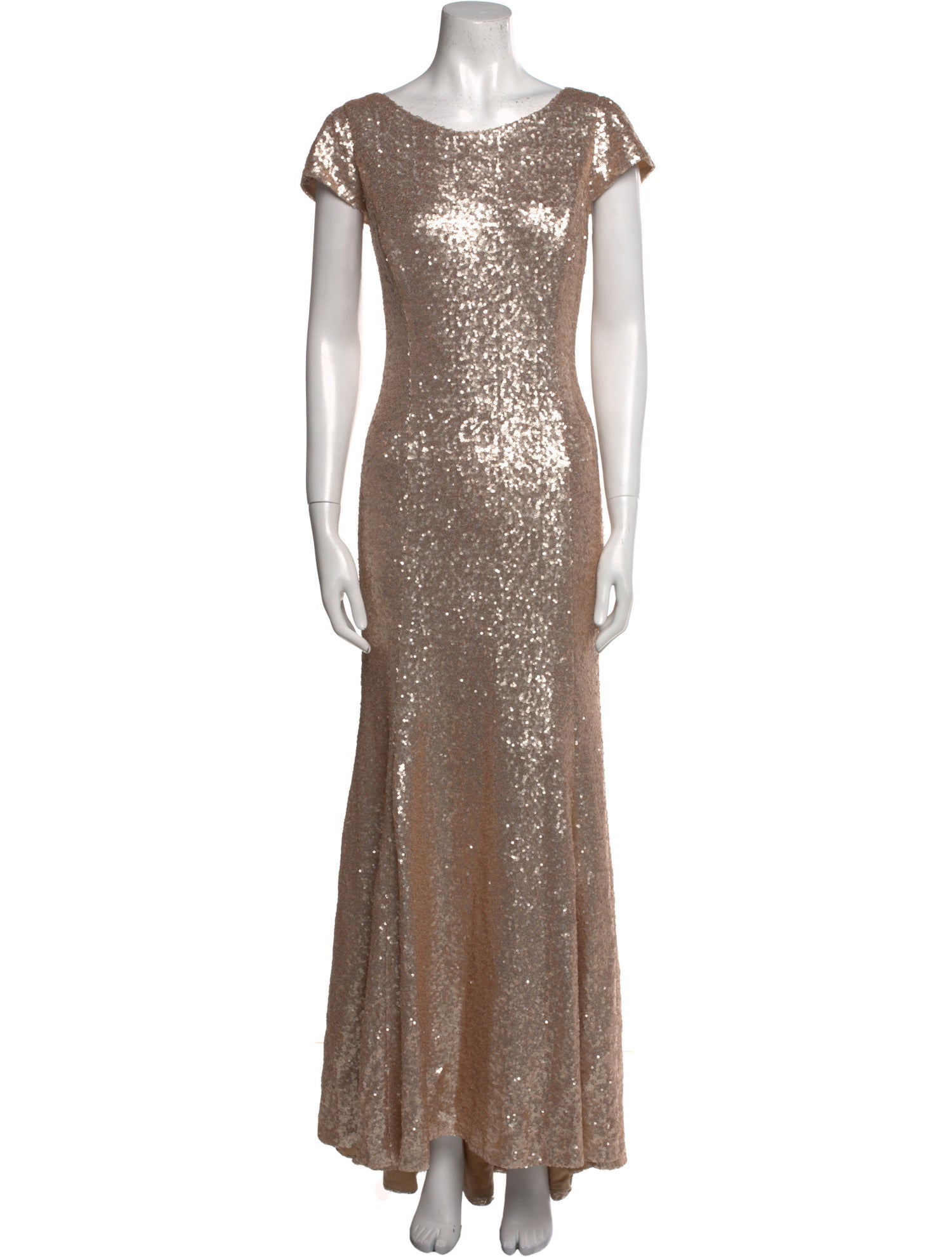 Bergdorf Goodman Bateau Neckline Long Dress