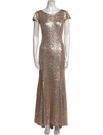 Bergdorf Goodman Bateau Neckline Long Dress