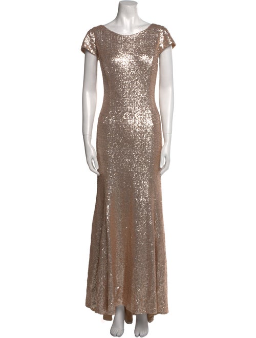 Bergdorf Goodman Bateau Neckline Long Dress