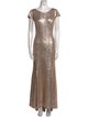 Bergdorf Goodman Bateau Neckline Long Dress