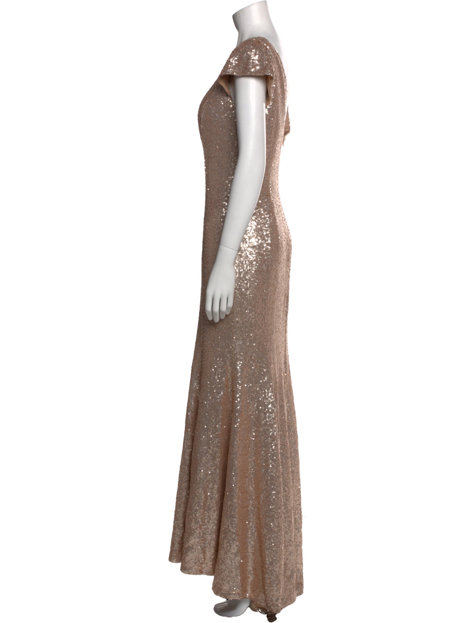 Bergdorf Goodman Bateau Neckline Long Dress