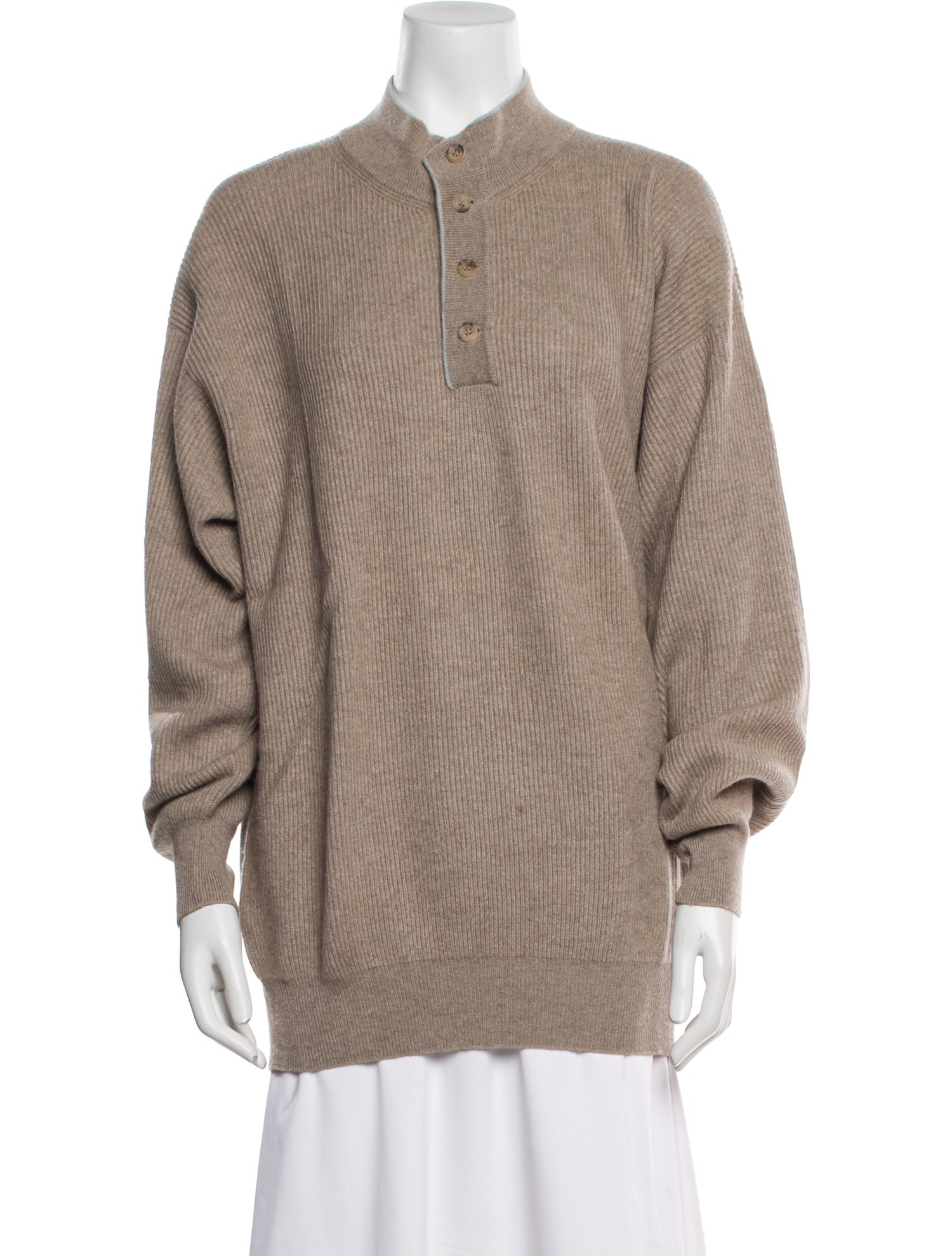 Bergdorf Goodman Cashmere Mock Neck Sweater