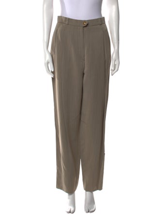 Bergdorf Goodman Wool Straight Leg Pants