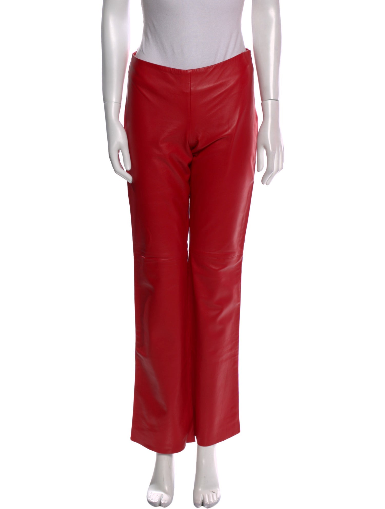 Bergdorf Goodman Leather Wide Leg Pants