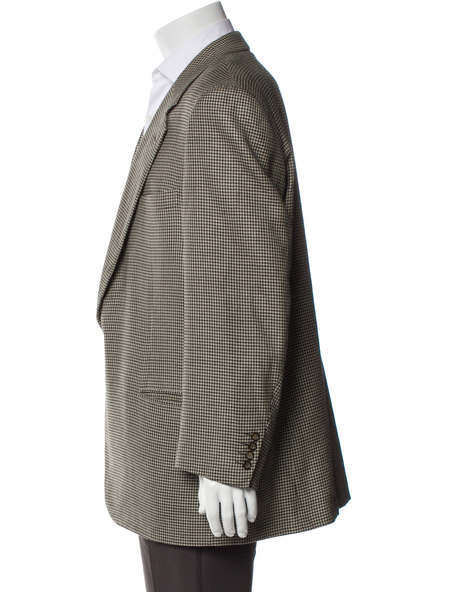 Bergdorf Goodman Silk Houndstooth Print Vest