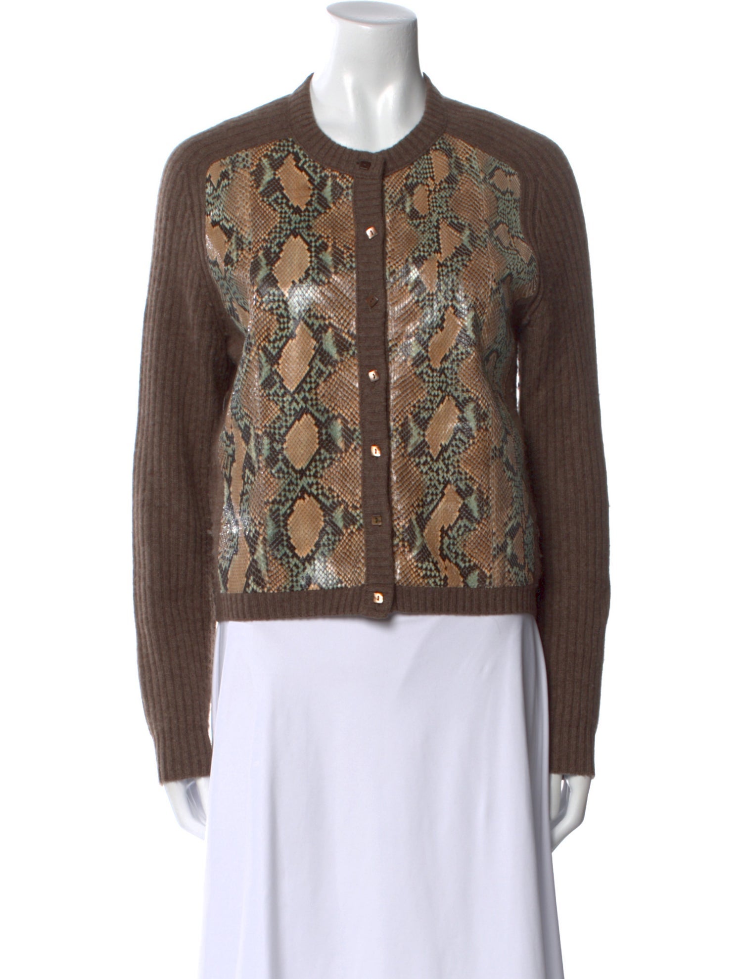 Bergdorf Goodman Cashmere Printed Sweater