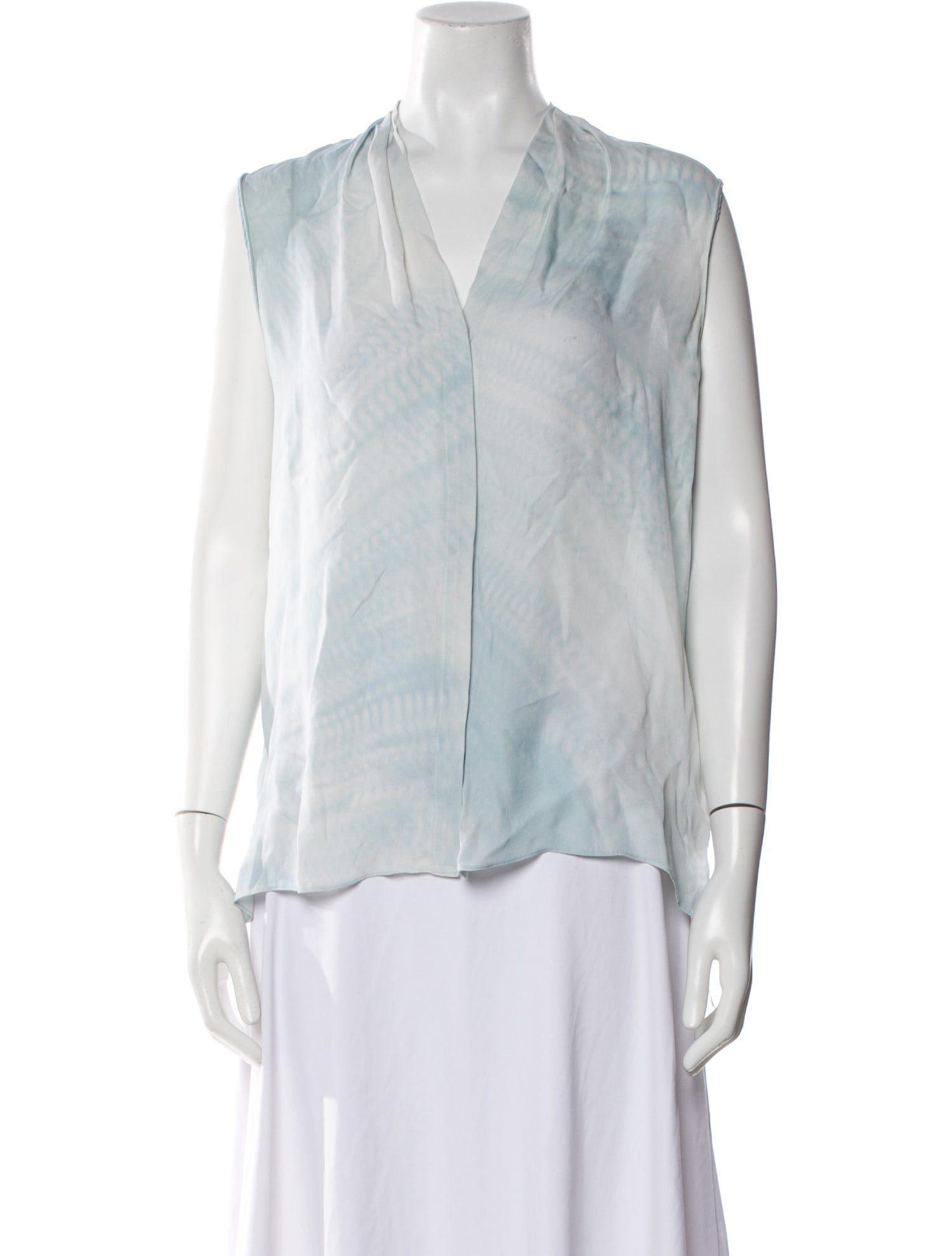 Bergdorf Goodman Silk Tie-Dye Print Blouse