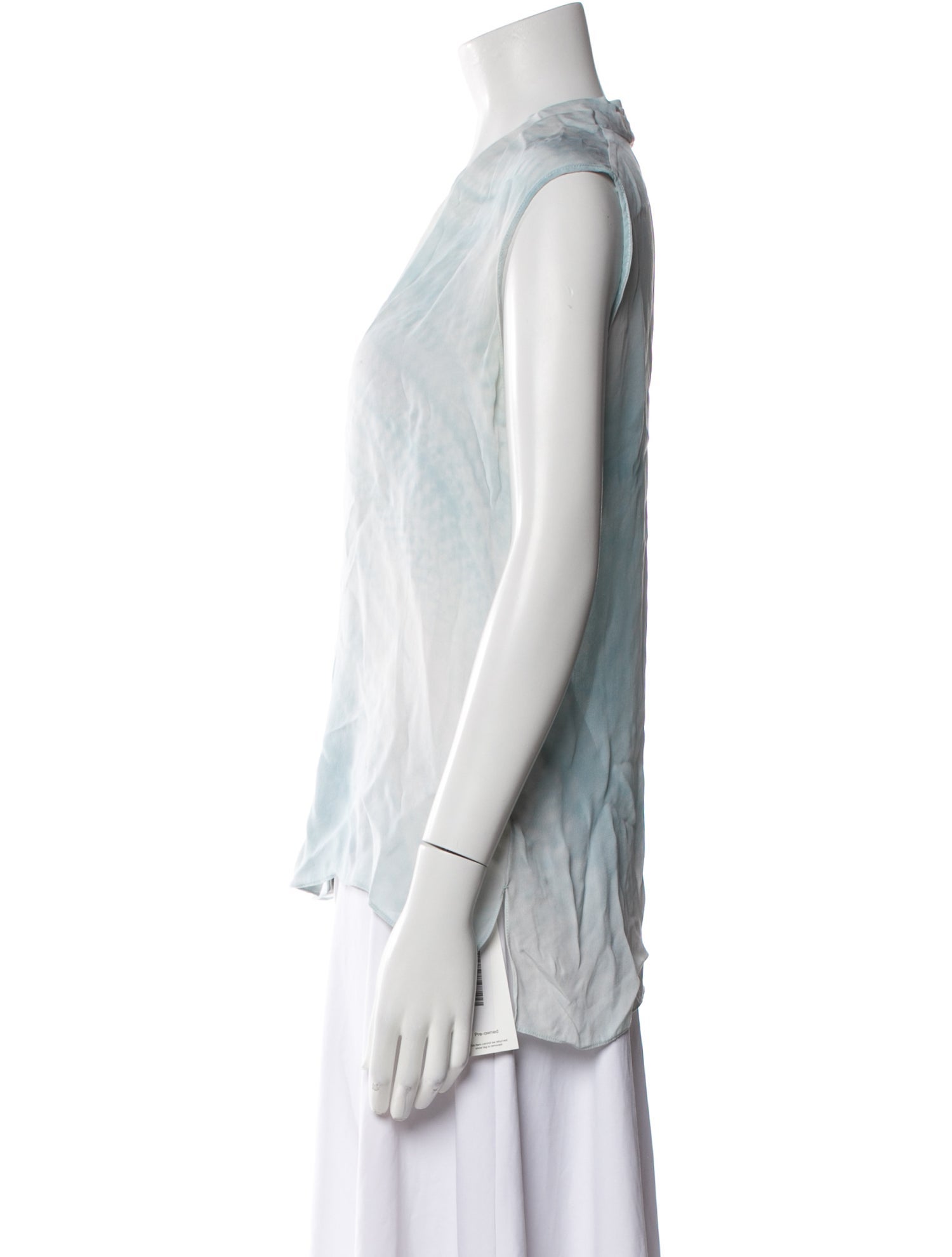 Bergdorf Goodman Silk Tie-Dye Print Blouse