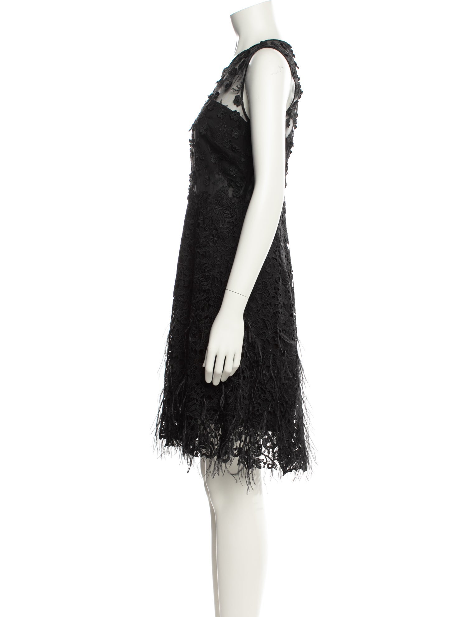 Bergdorf Goodman Lace Pattern Knee-Length Dress