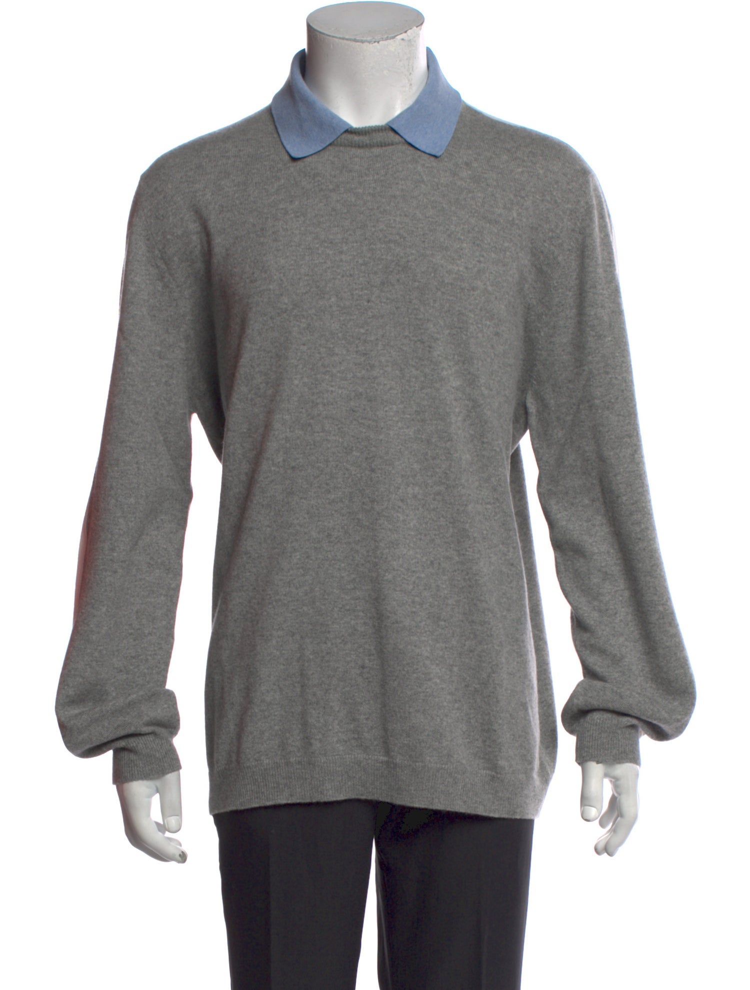 Bergdorf Goodman Cashmere Collar Polo Sweater