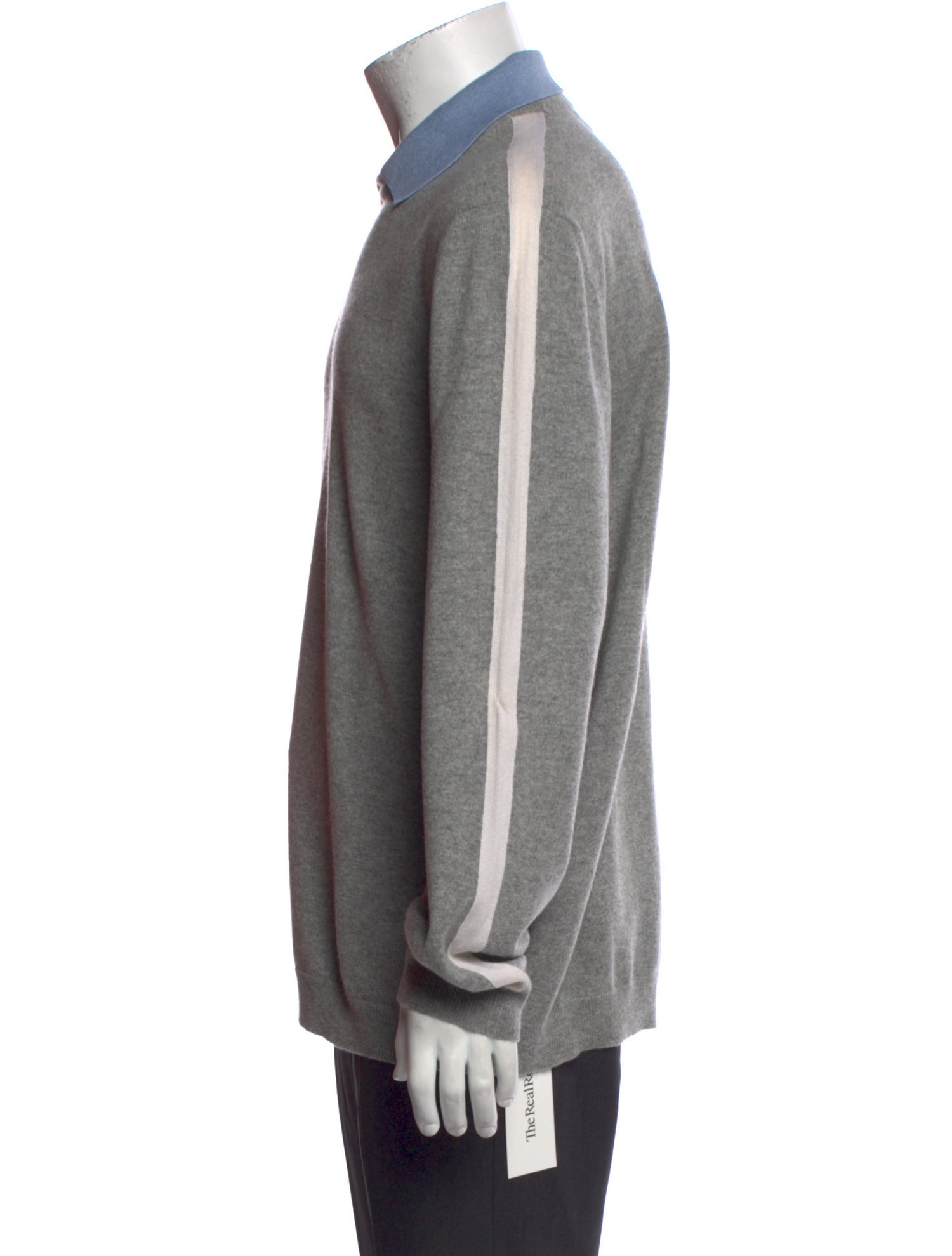 Bergdorf Goodman Cashmere Collar Polo Sweater