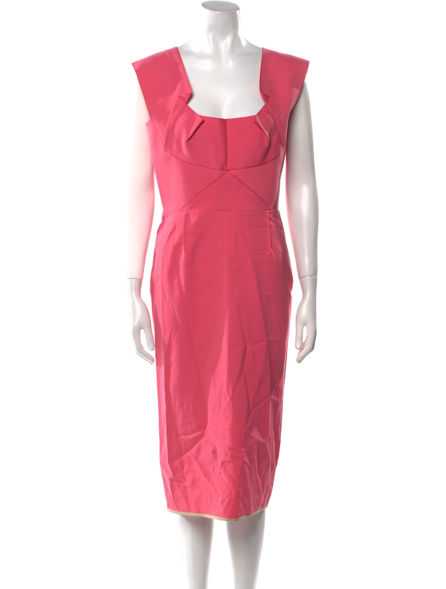 Roland Mouret Square Neckline Midi Length Dress