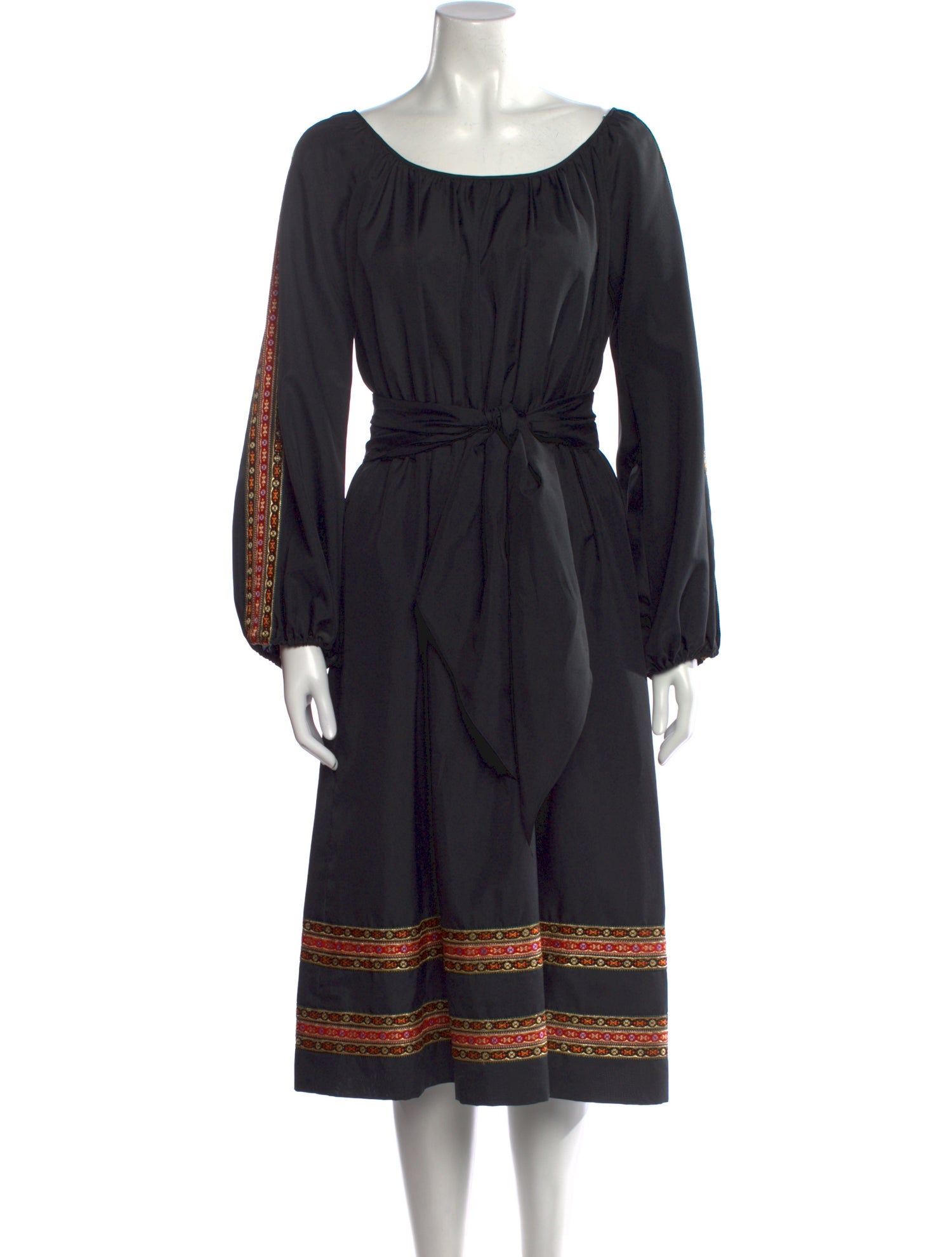 Bergdorf Goodman Bateau Neckline Midi Length Dress