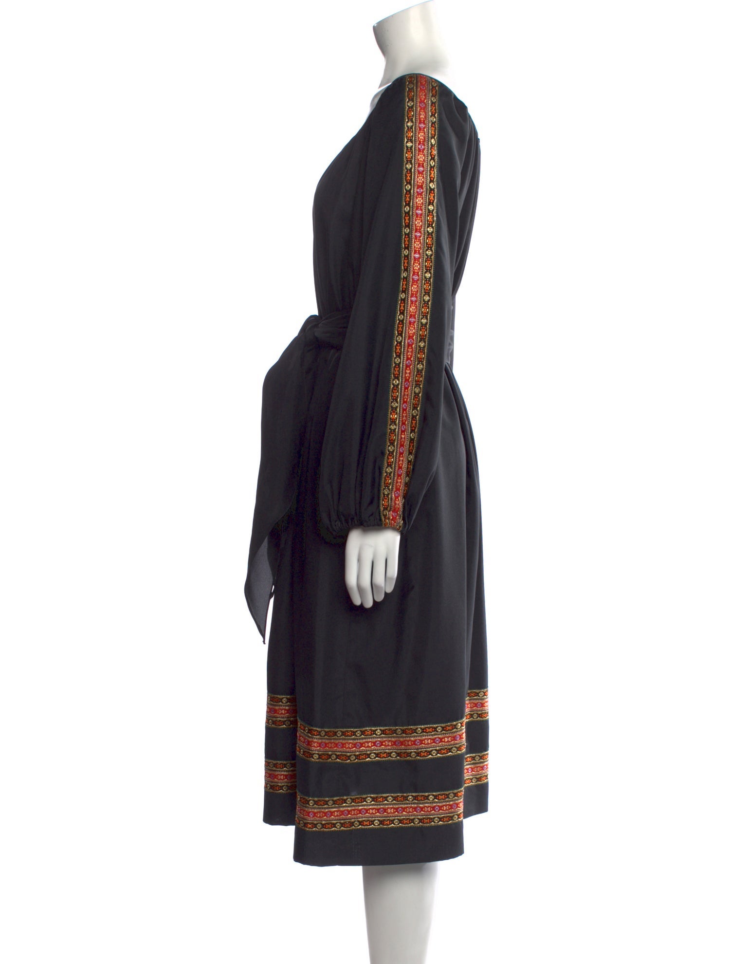 Bergdorf Goodman Bateau Neckline Midi Length Dress