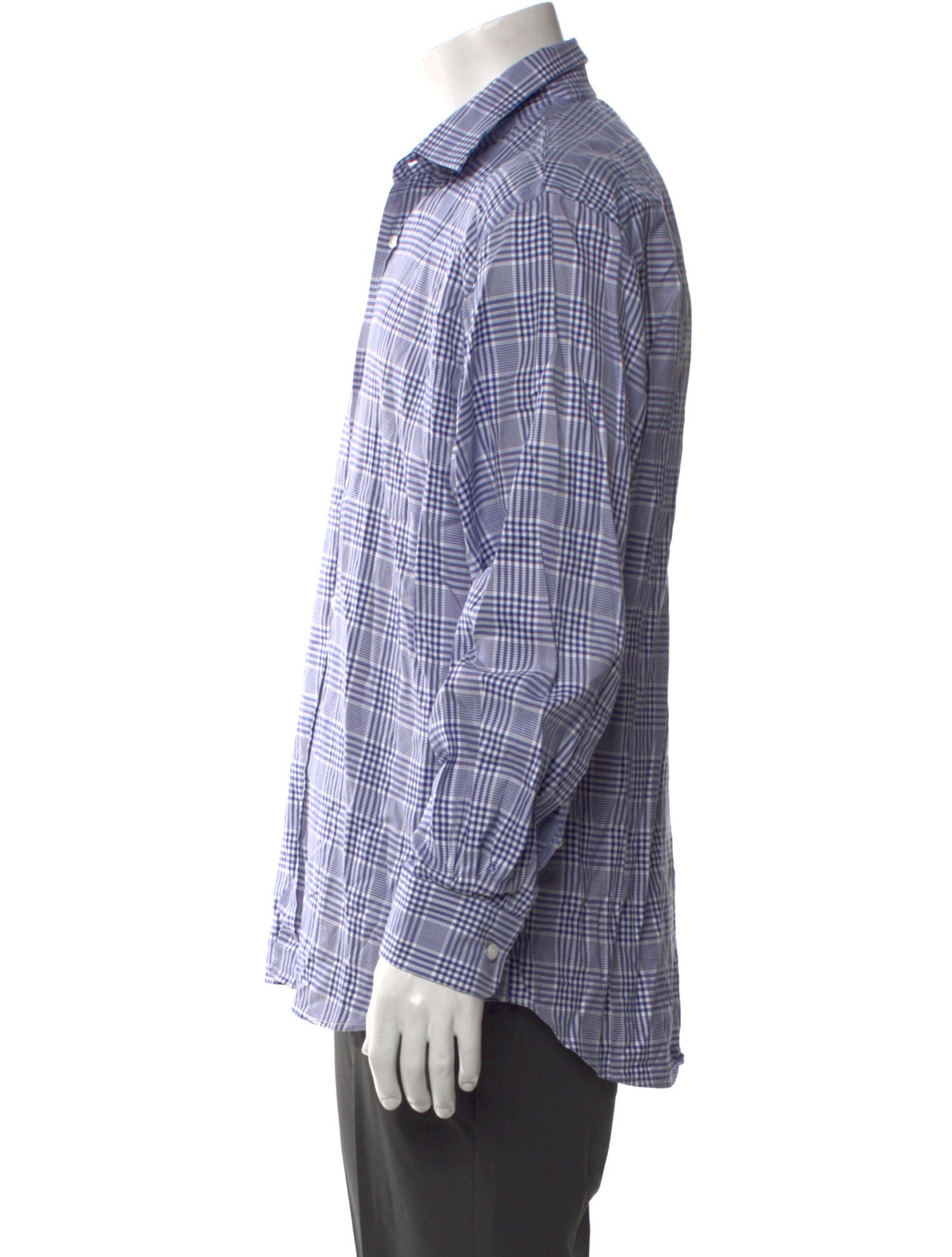 Bergdorf Goodman Plaid Print Long Sleeve Shirt