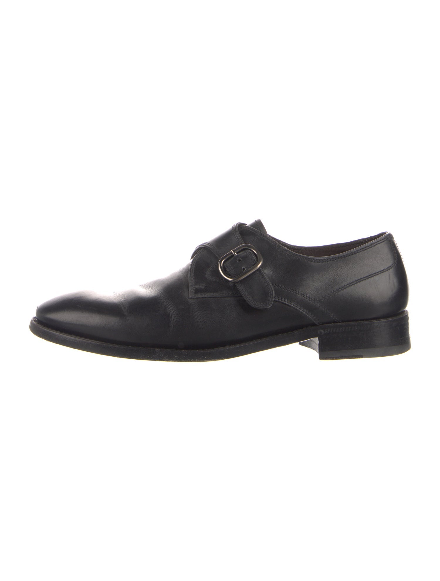 Bergdorf Goodman Leather Monk Straps
