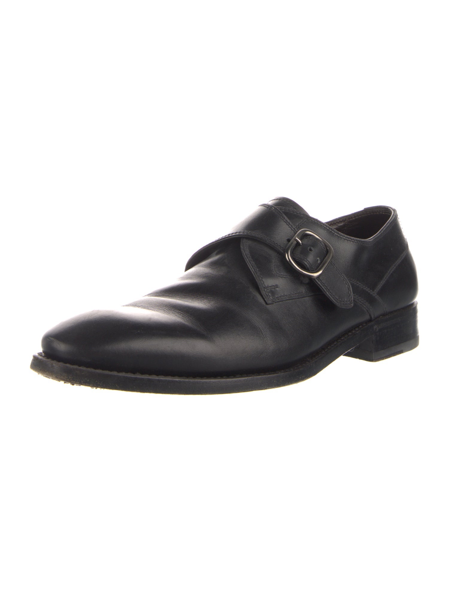 Bergdorf Goodman Leather Monk Straps