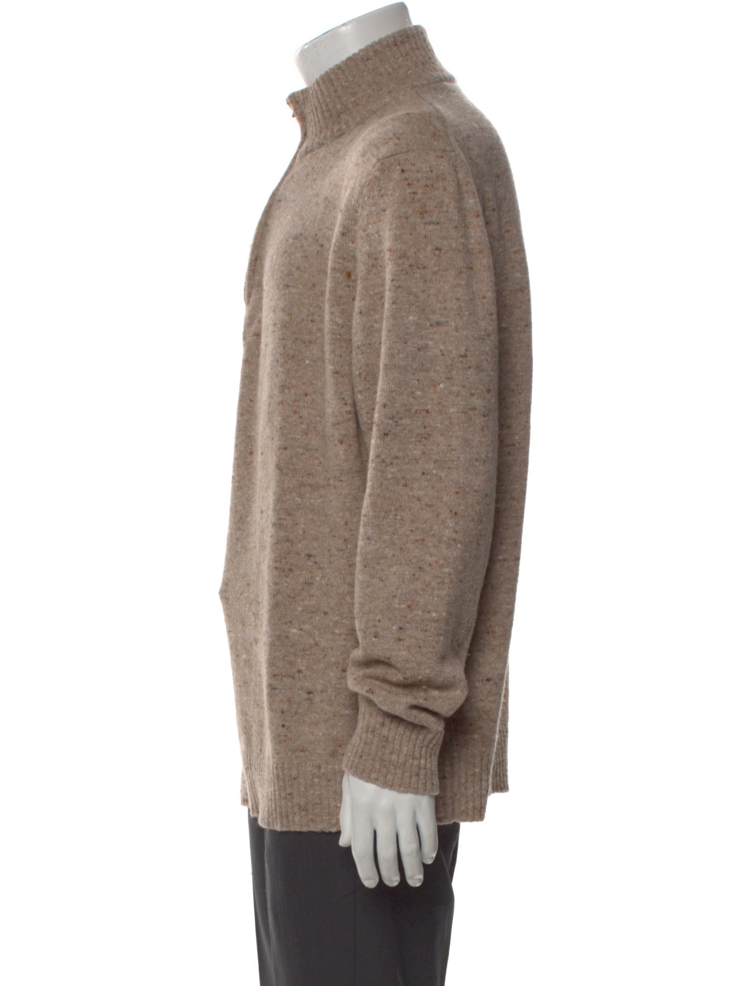 Bergdorf Goodman Lambswool Turtleneck Polo Sweater