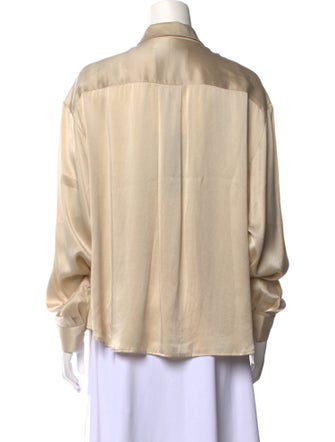 Birgitte Herskind Silk Long Sleeve Button-Up Top