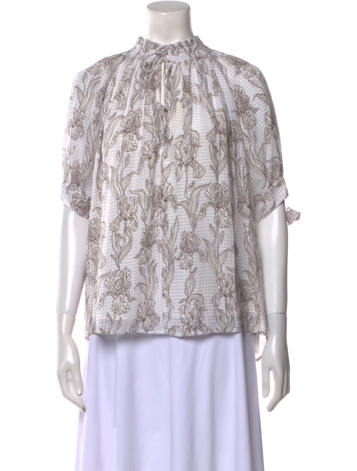 Birgitte Herskind Printed Mock Neck Blouse