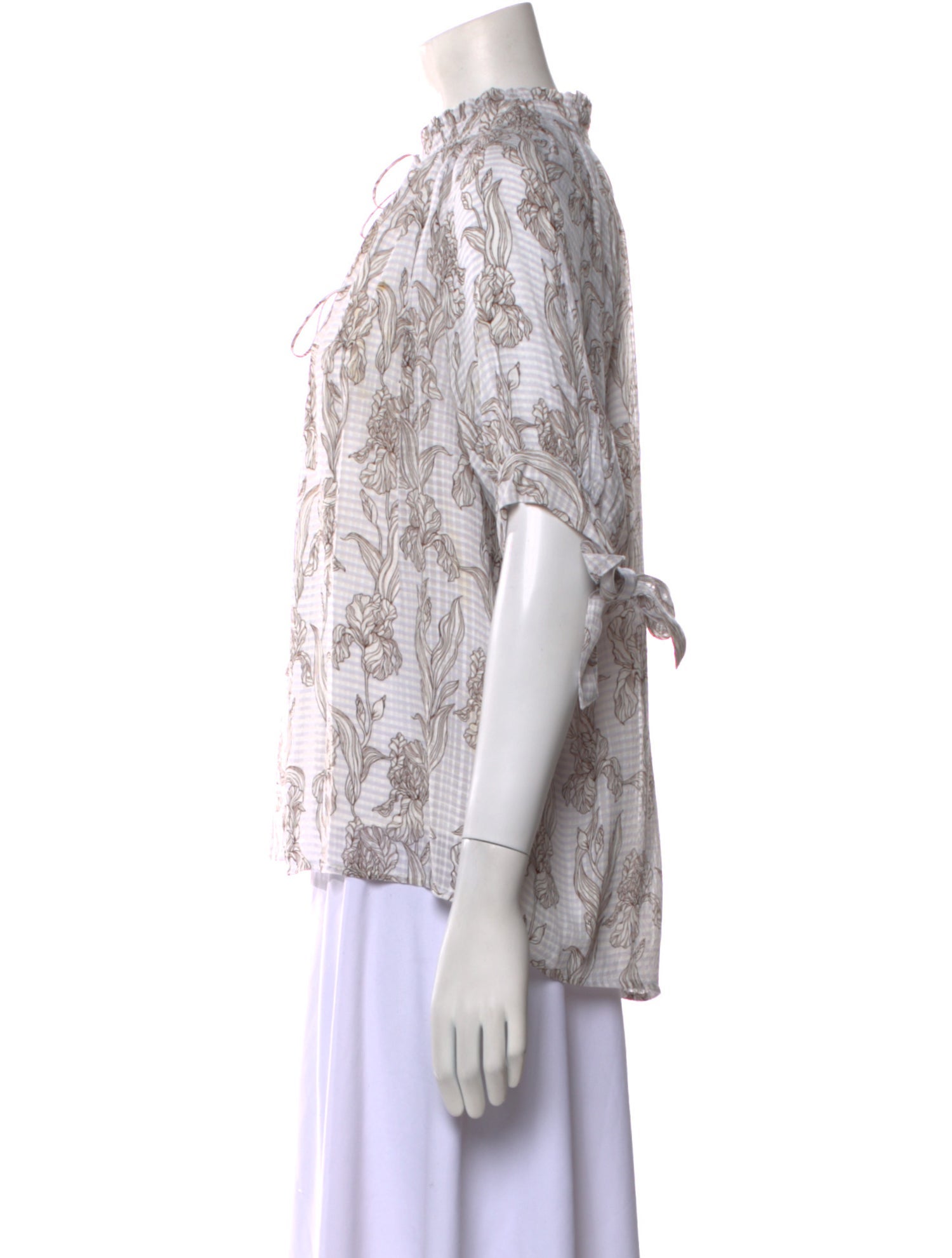 Birgitte Herskind Printed Mock Neck Blouse