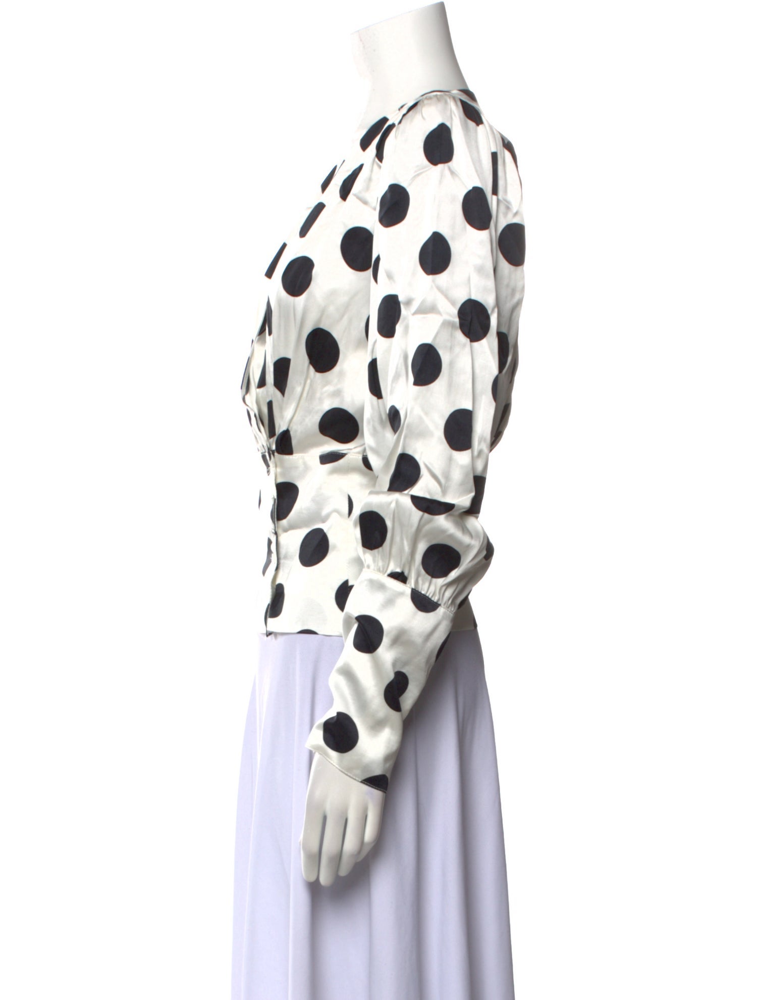 Birgitte Herskind Polka Dot Print V-Neck Blouse