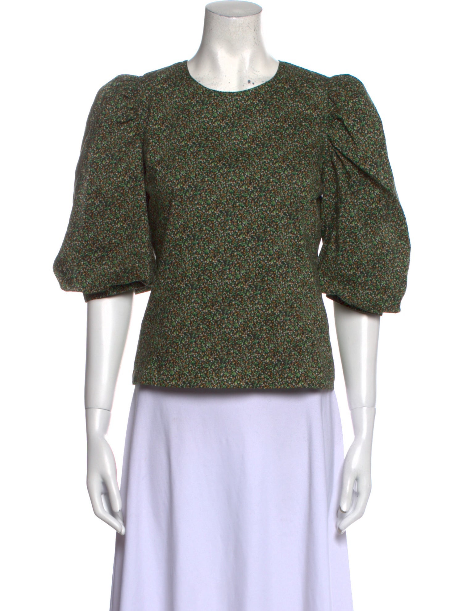 Birgitte Herskind Printed Crew Neck Crop Top