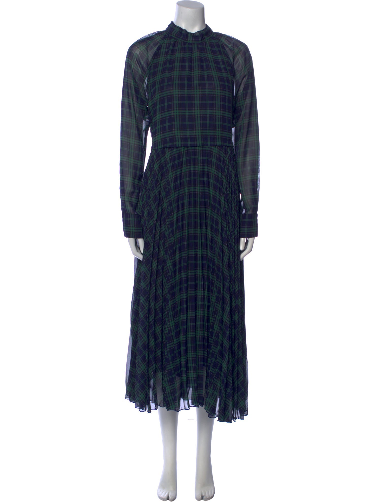 Birgitte Herskind Plaid Print Long Dress