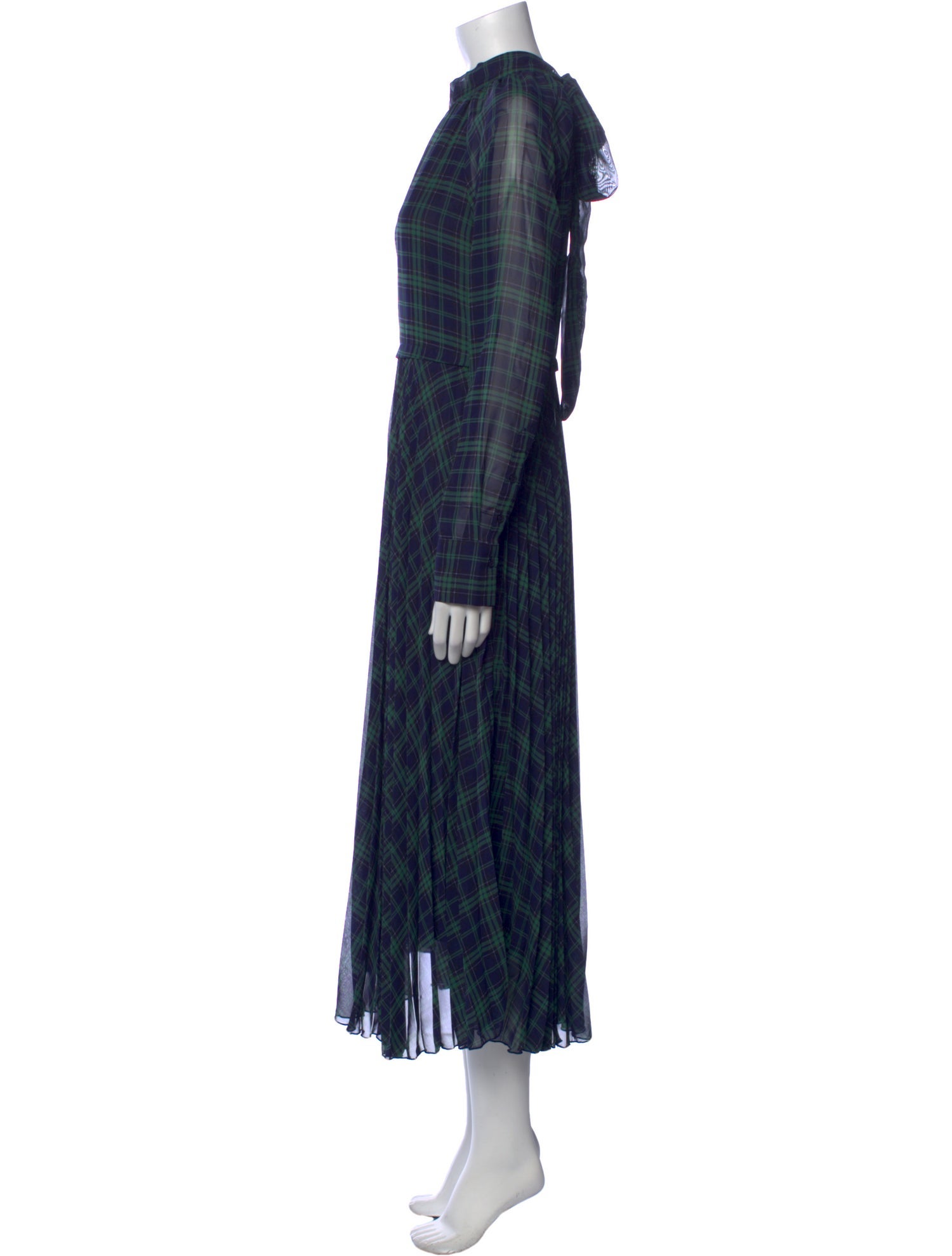 Birgitte Herskind Plaid Print Long Dress