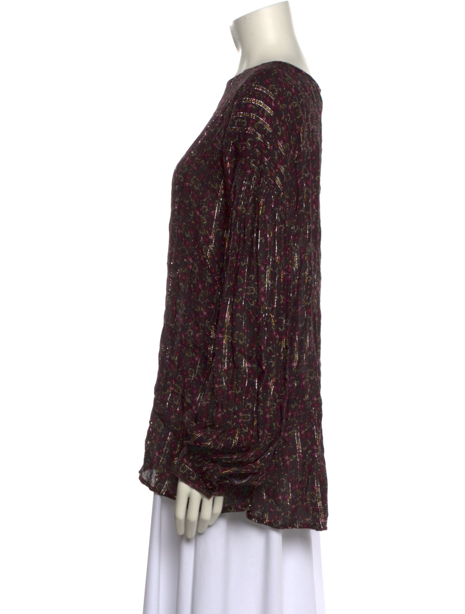 Birgitte Herskind Printed Bateau Neckline Blouse