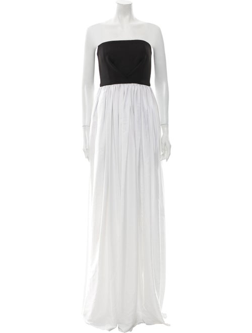 Black Halo Strapless Long Dress Black