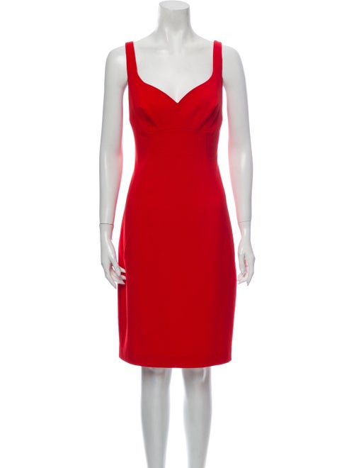 Black Halo V-Neck Knee-Length Dress Black