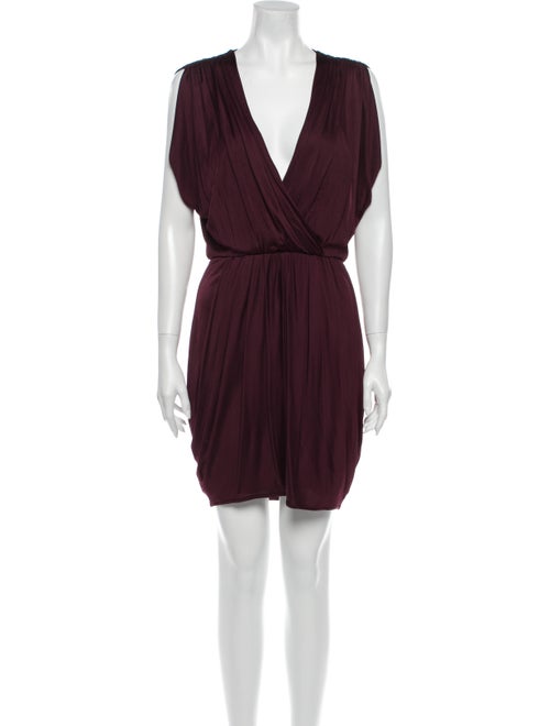 Black Halo V-Neck Mini Dress Black
