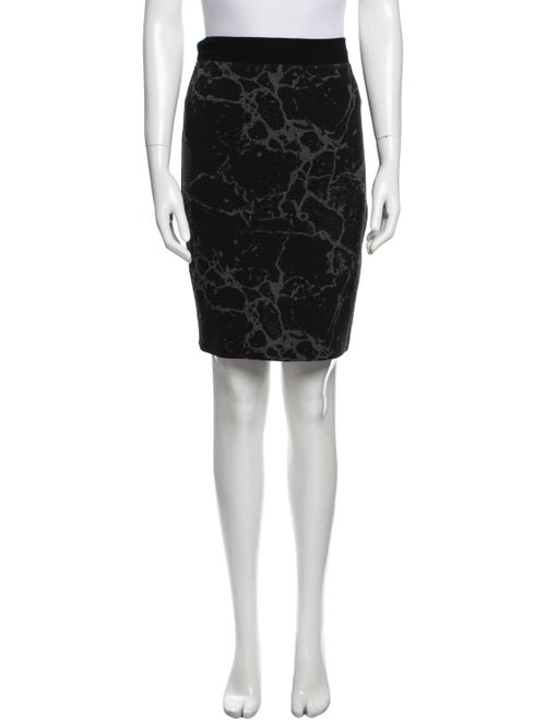 Black Halo Printed Knee-Length Skirt