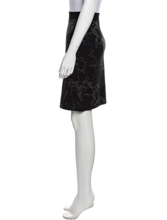 Black Halo Printed Knee-Length Skirt