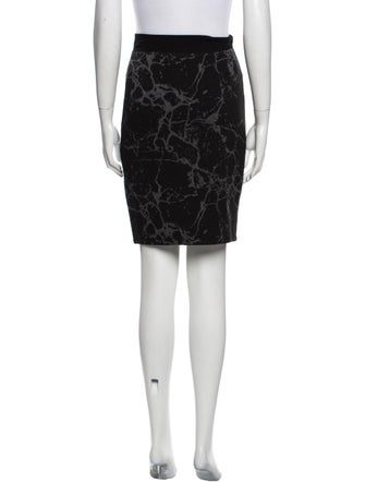 Black Halo Printed Knee-Length Skirt