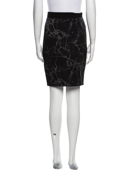 Black Halo Printed Knee-Length Skirt