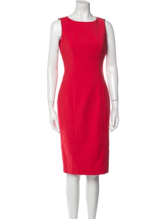 Black Halo Scoop Neck Midi Length Dress