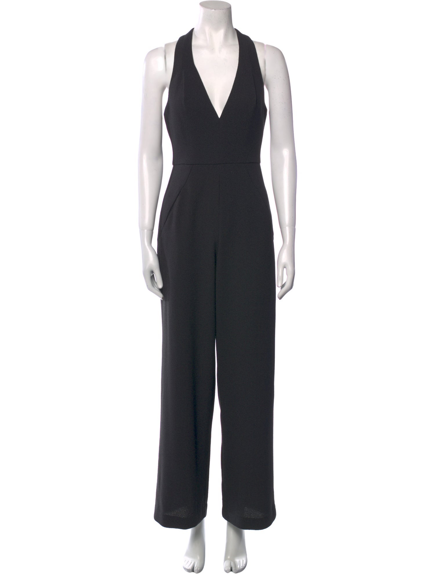 Black Halo Plunge Neckline Jumpsuit