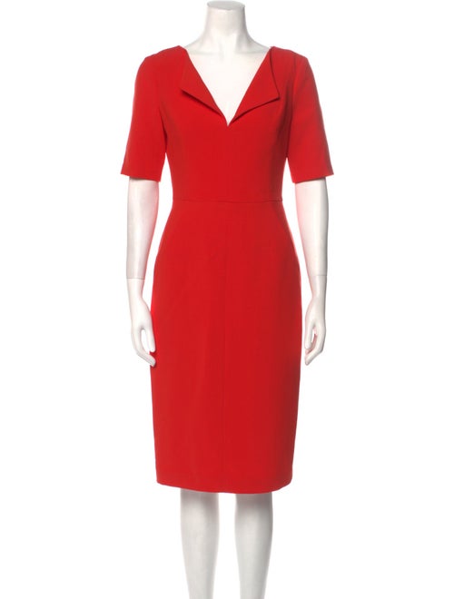 Black Halo V-Neck Midi Length Dress